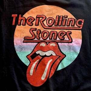 The Rolling Stones Iconic Tongue Logo Black Crewneck Sweatshirt Large
